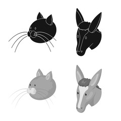 Vector design of agriculture and breeding logo. Collection of agriculture and organic stock symbol for web.