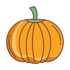 pumpkin hello autumn design icon