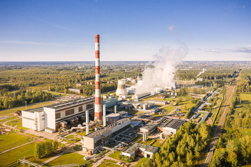  Riga. Latvia. Smoke from thermal power station