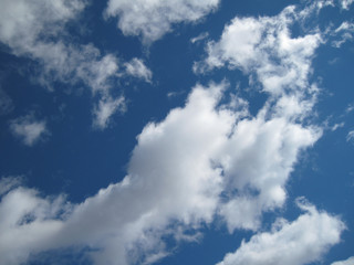 blue sky with white clouds