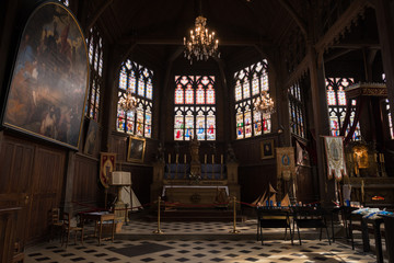 Fototapeta premium 14th century Orthodox church in Honfleur, France, made of oak.