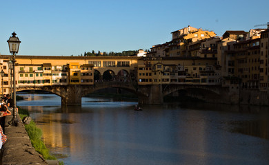 Naklejka premium photo of florence at sunset The shadows get longer and the colors become more intense