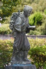 Japanese great man Kinjiro Ninomiya (Sontoku Ninomiya) statue / Japanese statesman, agriculturist, philosopher.