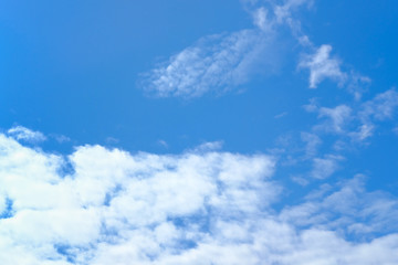 Fototapeta premium Real blue sky with light clouds. Natural sky background.