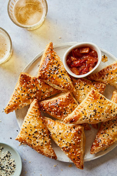 Sweet Potato and Spinach Puff Pastry Parcels