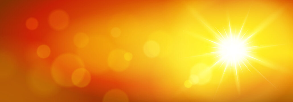 Autumn Sunlight Bokeh Banner Background