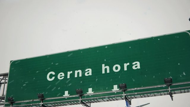 Airplane Landing Cerna Hora in Christmas