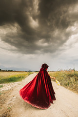 Red Riding Hood at field