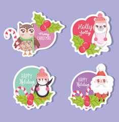 happy merry christmas tags collection