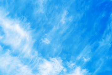 Beautiful blue sky with cloudy. Color sky is clear with white clouds on natural background.