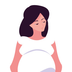 Isolated pregnant woman design icon