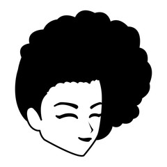 Isolated woman head vector design