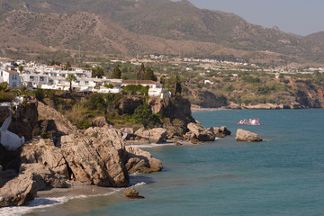 beaches and views of Nerja from the Balcony of Europe