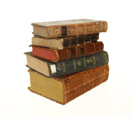 old books isolated on white