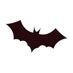 Halloween black bat vector design icon