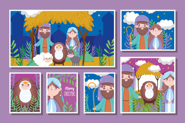 nativity happy merry christmas cards