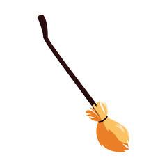 Halloween broom vector design icon