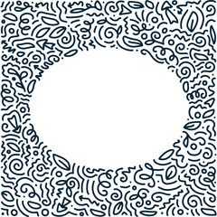 Scattered Geometric Line Shapes. Abstract Background Design. Vector doodle Patterns.