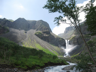 World largest volcanic Caldera Changbai Waterfall in Changbaishan National Park China