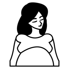 Isolated pregnant woman design icon