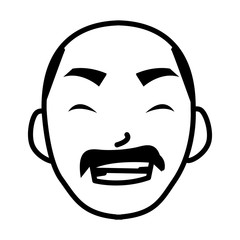 Isolated man head vector design icon