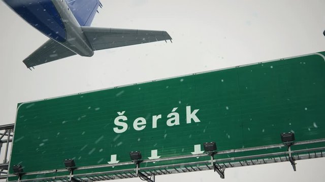 Airplane Takeoff Serak in Christmas