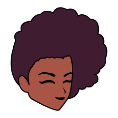 Isolated woman head vector design