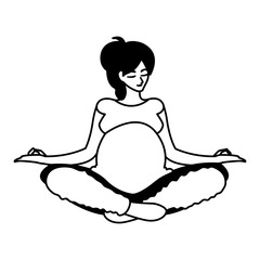 Isolated pregnant woman design icon