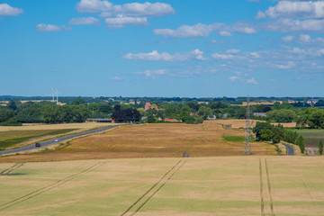 Rural agriculture landscape on the Danish countryside