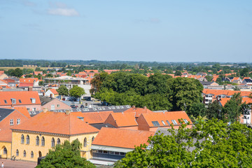 Fototapeta na wymiar View over city of Vordingborg in Denmark