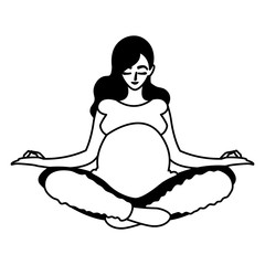 Isolated pregnant woman design icon