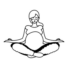 Isolated pregnant woman design icon