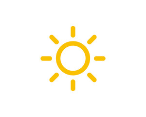 Sun icon symbol vector