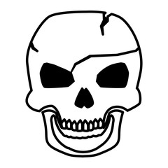 Halloween skull vector design icon