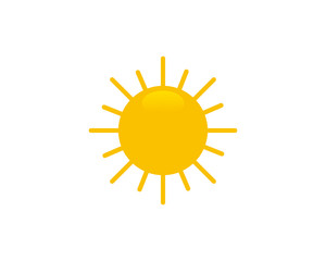 Sun icon symbol vector