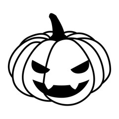 Halloween pumpkin cartoon vector design icon