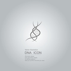 DNA icon design. Isolated on grey background.
