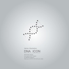 DNA icon design. Isolated on grey background.
