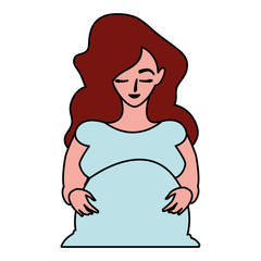 Isolated pregnant woman design icon