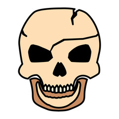 Halloween skull vector design icon