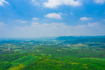 Aerial landscape of Nakornratchasrima province, Thailand