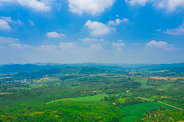 Obraz premium Aerial landscape of Nakornratchasrima province, Thailand