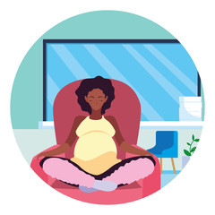 Isolated pregnant woman design icon