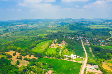 Fototapeta na wymiar Aerial landscape of Nakornratchasrima province, Thailand