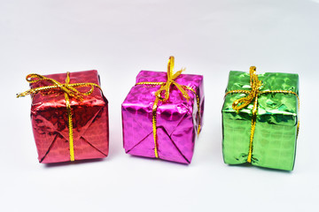 Gift box Merry Christmas Happy New Year concept  2019-2020