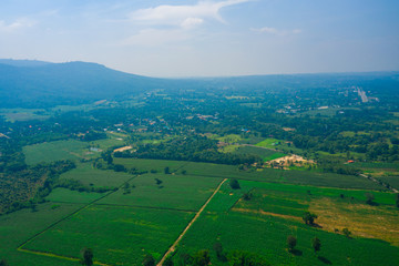 Naklejka premium Aerial landscape of Nakornratchasrima province, Thailand
