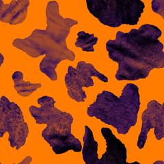 Fototapeta na wymiar Seamless pattern with cow spots. Abstract fashion texture.