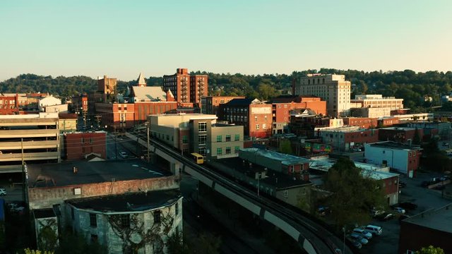 Late Afternoon Sunshine Hits Buildings and Architecture in Morgantown WV
