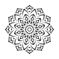 Mandala with tribal ornament