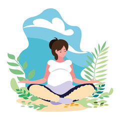 Isolated pregnant woman design icon